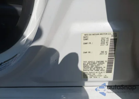 2018 Nissan Altima 2.5 S из США, поврежденный, VIN 1N4AL3APXJC472477